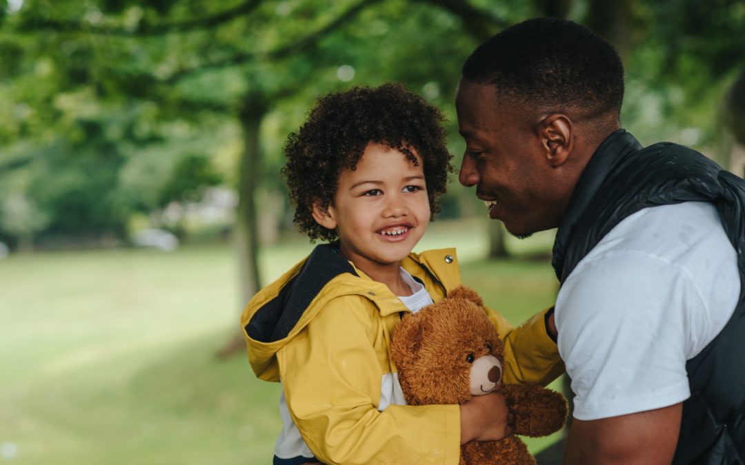 Photo of a boy with his father